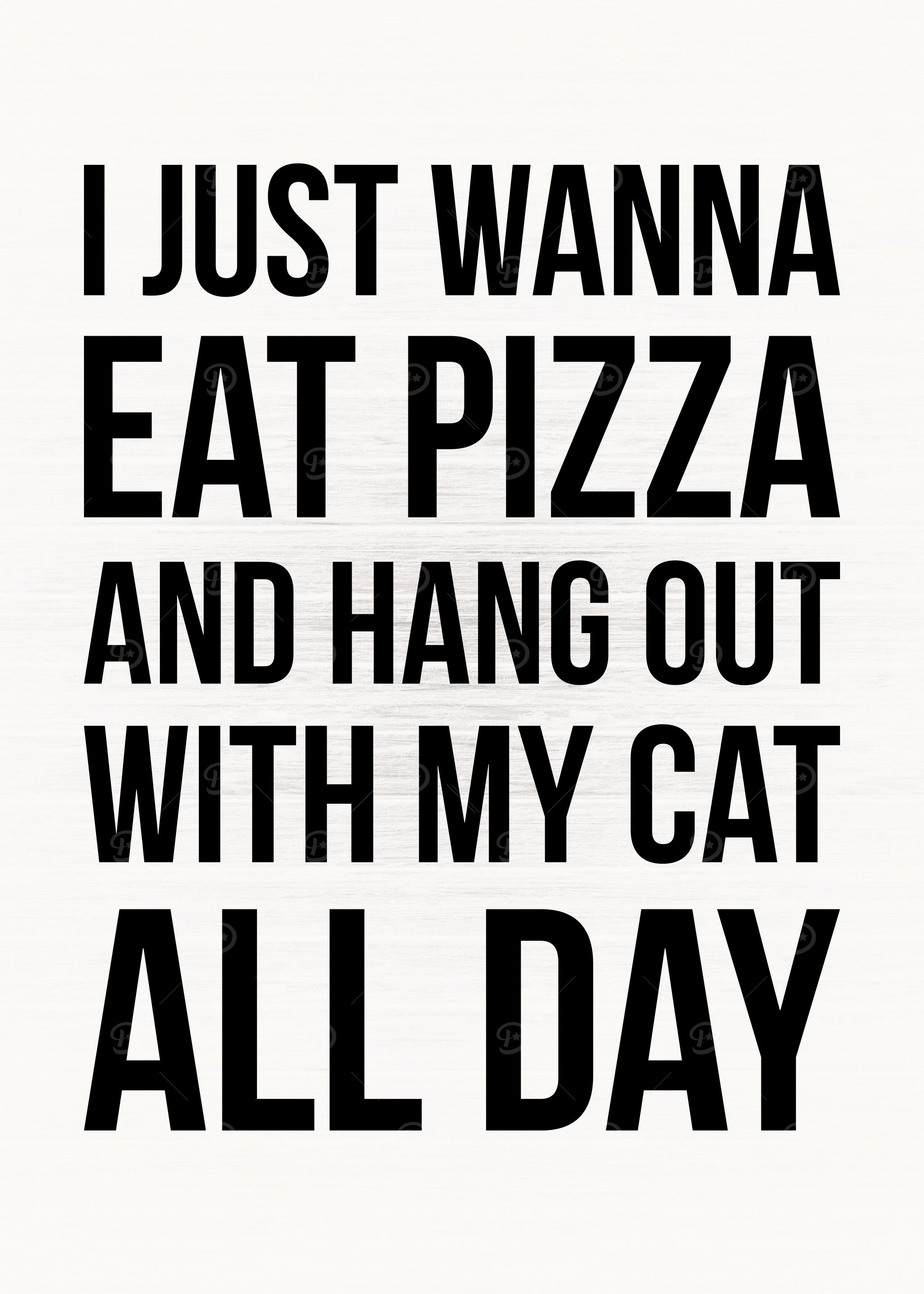 Eat Pizza Hangout With Cat