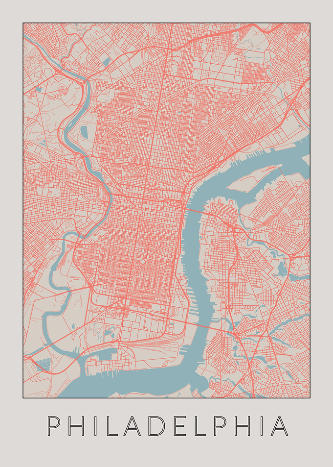 Philadelphia Vintage Map