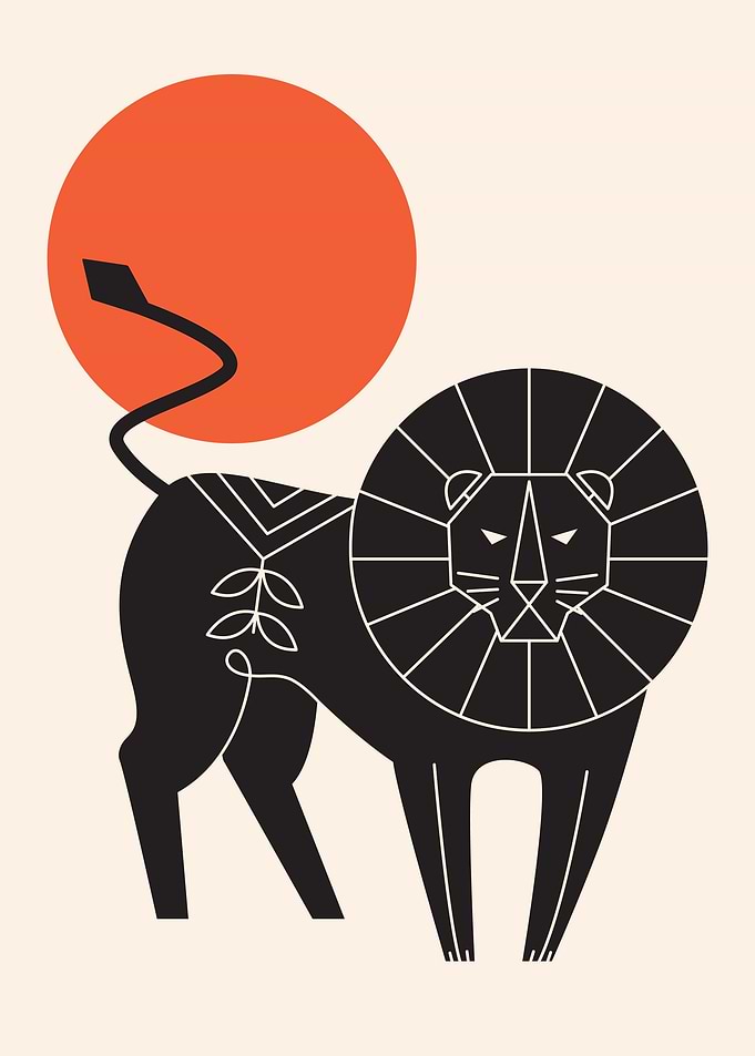 lion minimalist art
