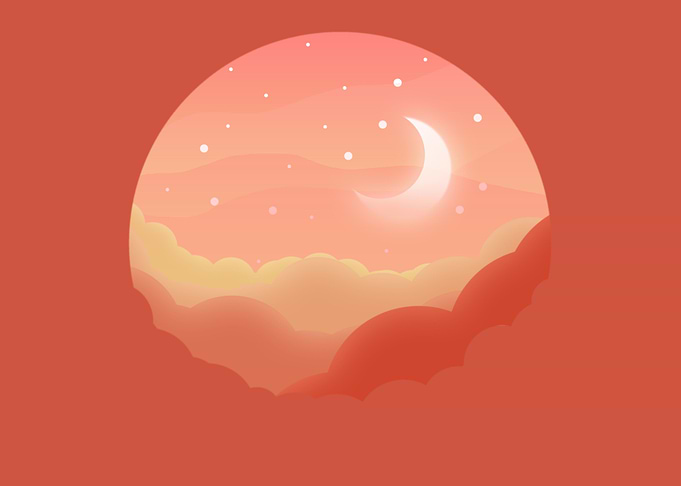 Orange sky fantasy