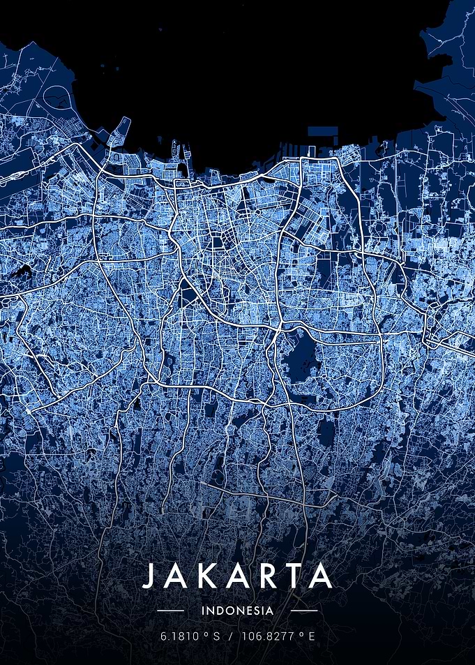 Jakarta City Map Blueprint