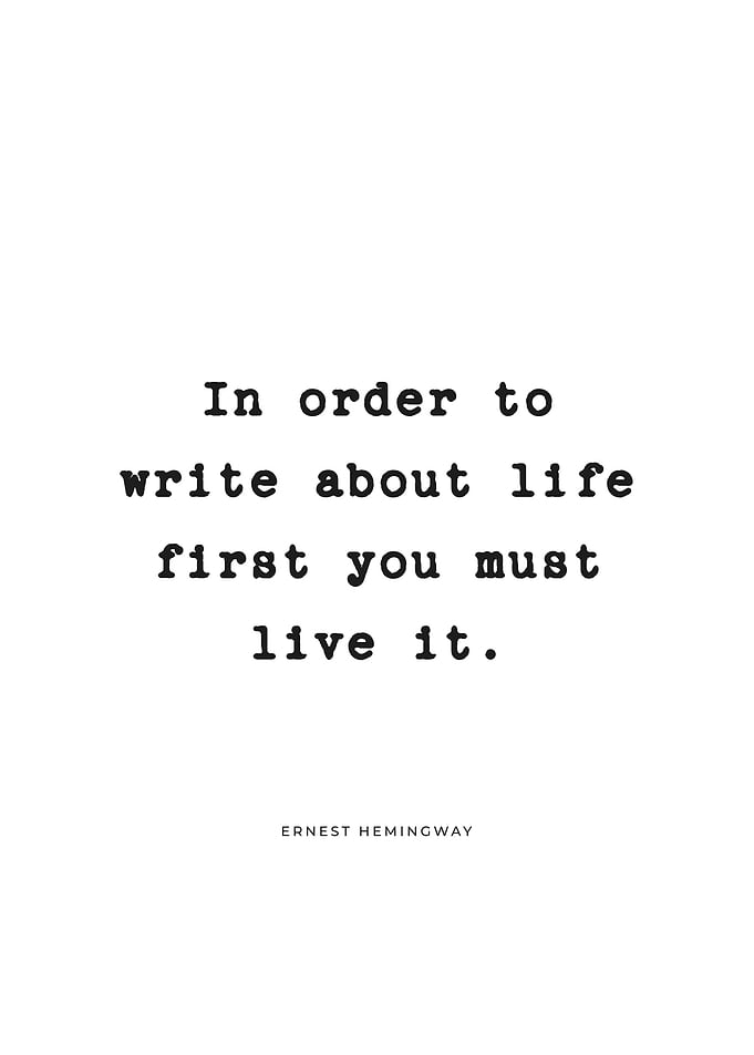 Write About Life quote