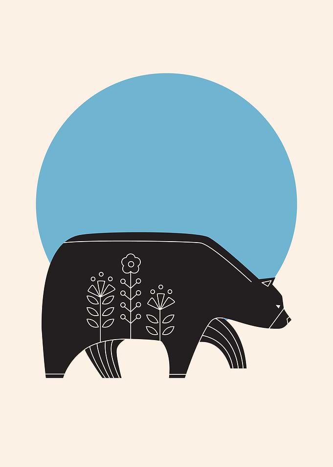 bear minimalist art