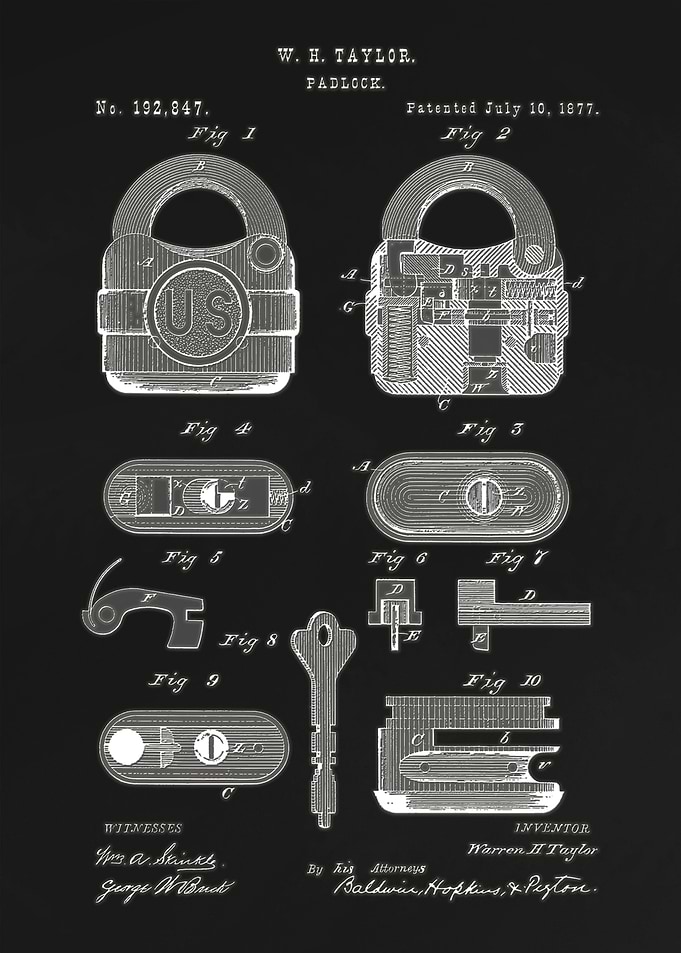 Padlock patent