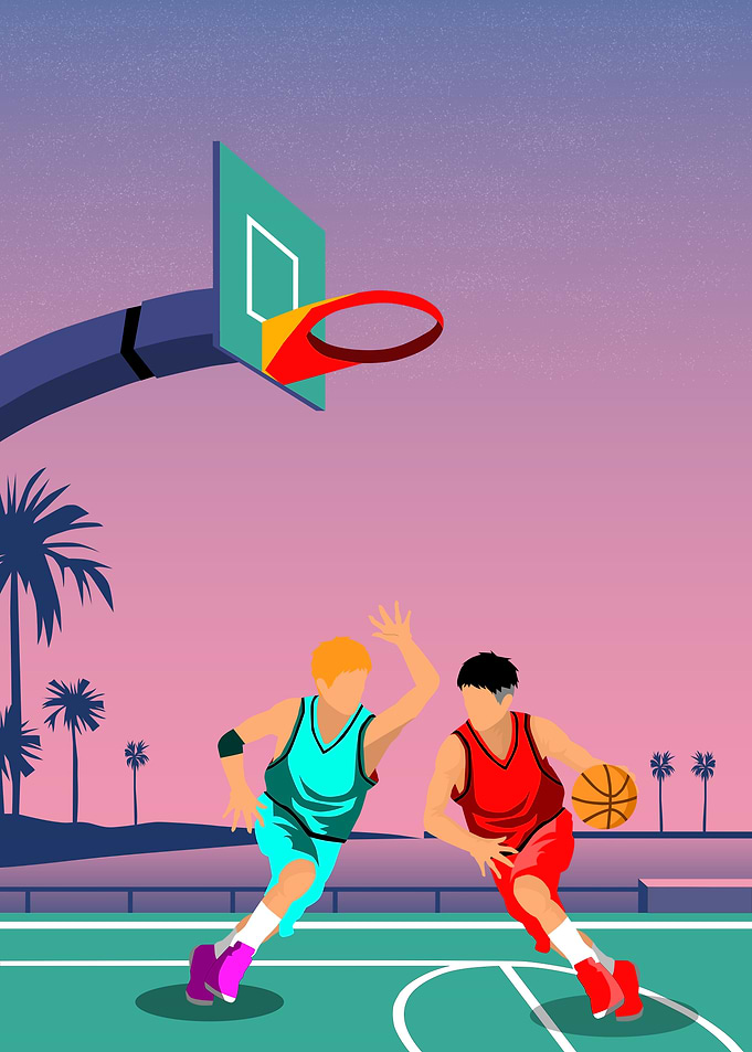 basketball on afternoon