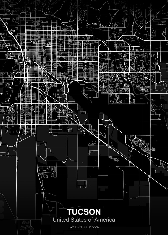 Tucson Arizona city map