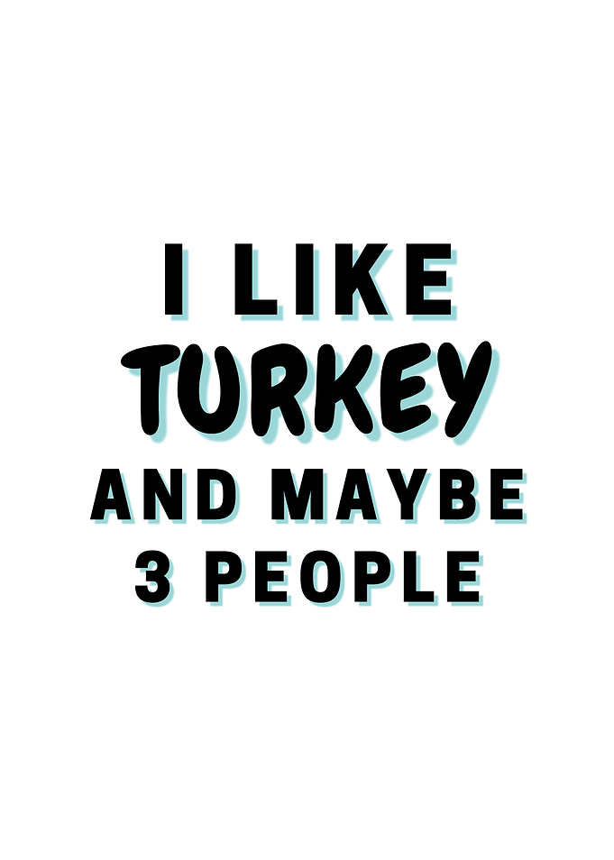 I Like Turkey And Maybe 3