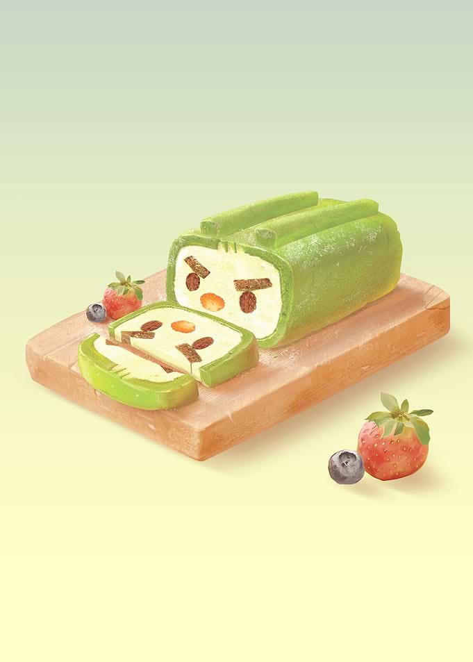 Matcha Cake Roll