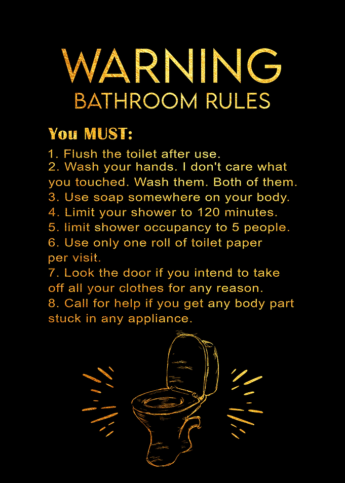 Golden Toilet Room
