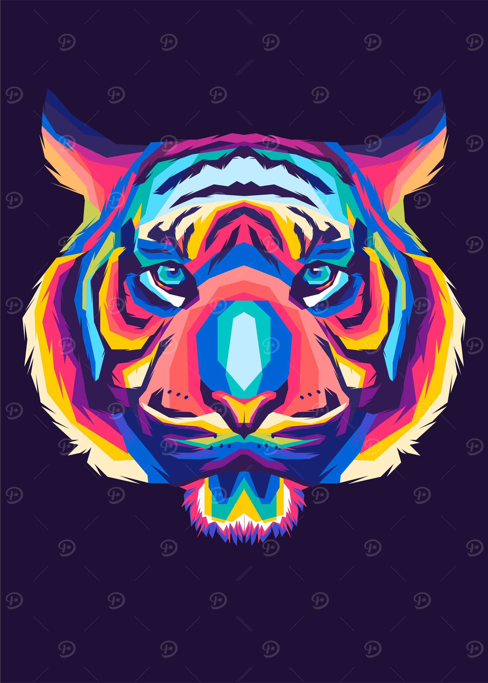 Tiger Head Illustration
