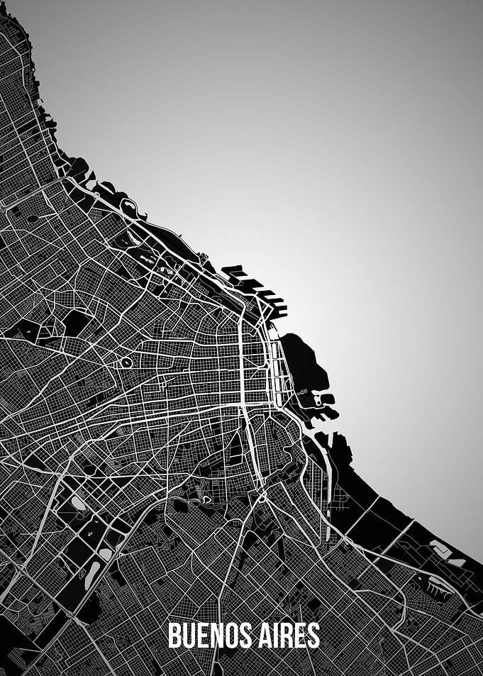 Buenos Aires dark map