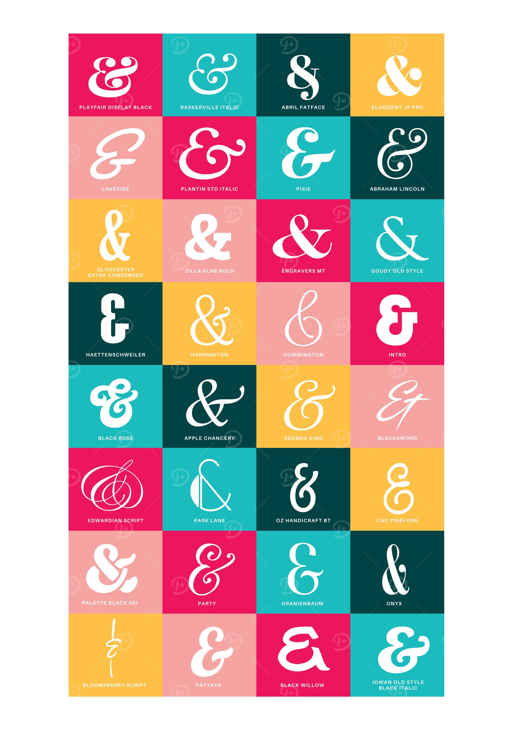 Ampersand Typography Chart