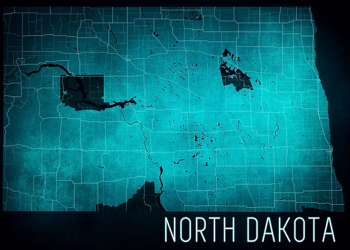 North Dakota State Map
