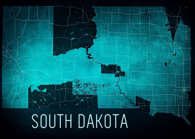 South Dakota State Map