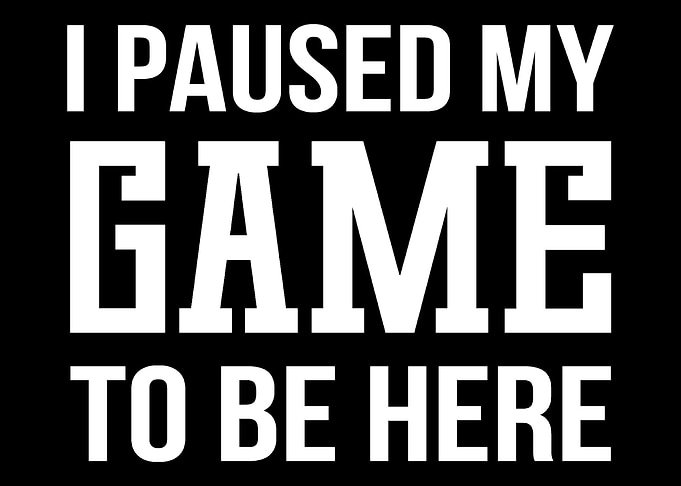 Paused My Game Funny Gamer