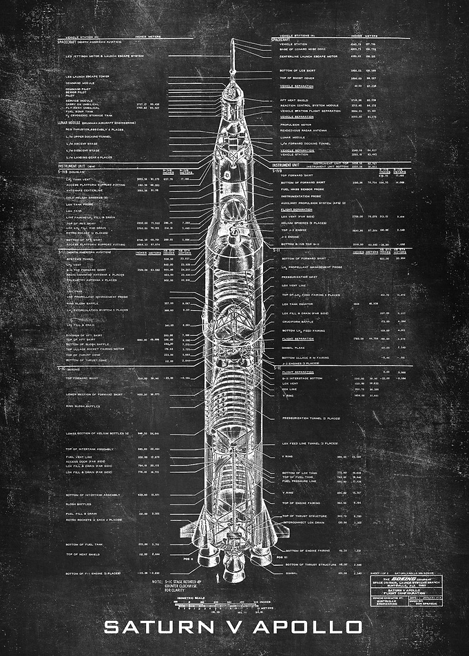 Apollo 11 Saturn V Bluepri