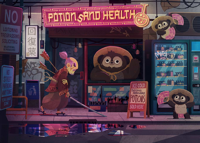 Tanuki Potions and Health