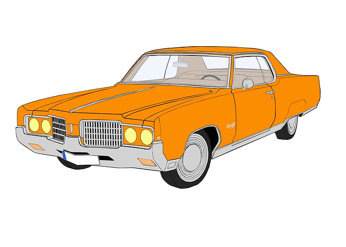 car kiss orange