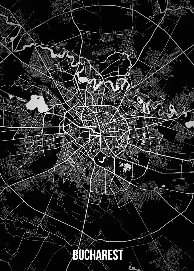 Bucharest dark map