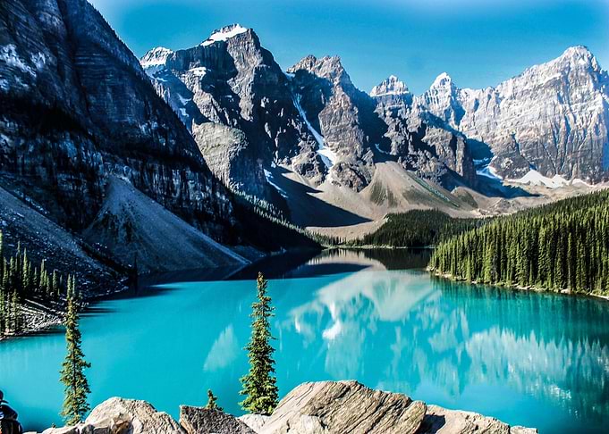 Mountains at Lake Nature