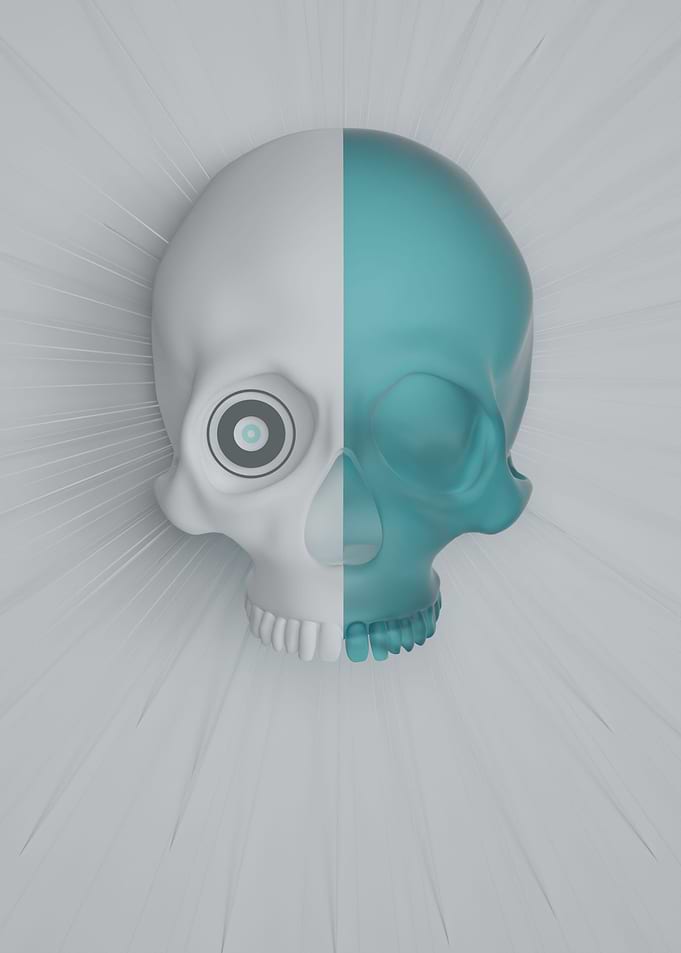 Glass Hair Skull