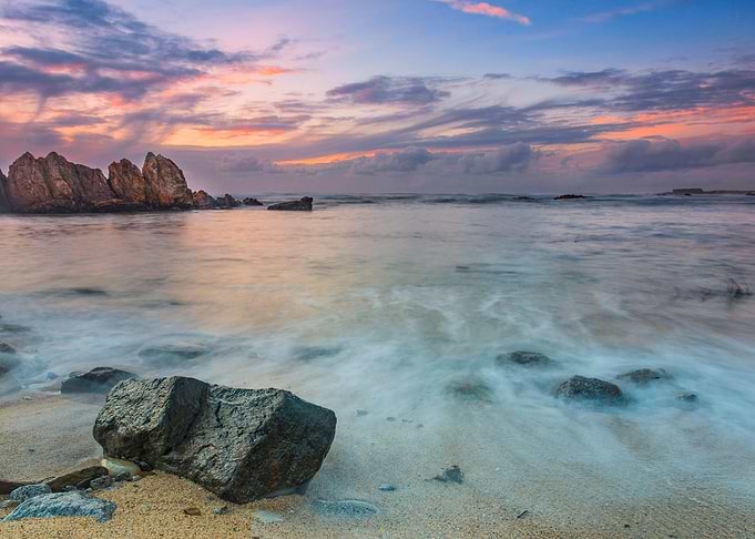 Beach of turquoise water