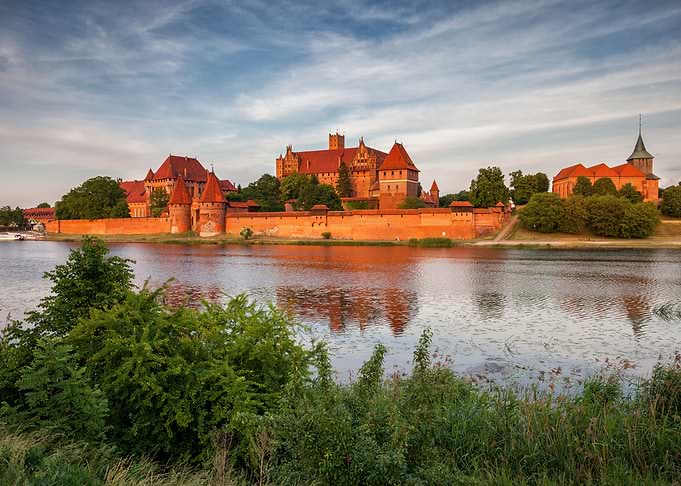 Malbork Castle at Sunset