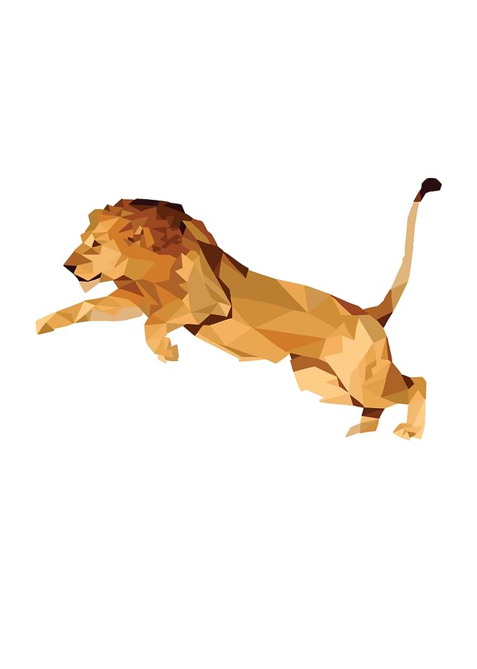 LOW POLY LION