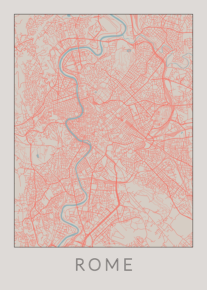 Rome Vintage Map