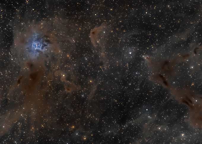 Cosmic Dust Clouds Drift