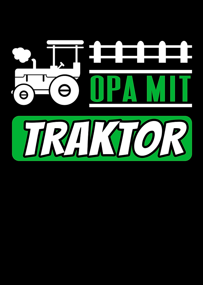 Opa mit Traktor Landwirt