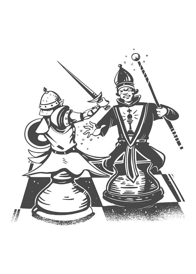 CHESS PIECES FIGHT