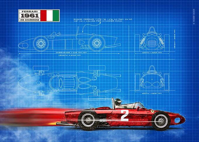 Ferrari 156 Sharknose Blue