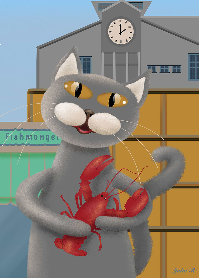 Cat and lobster