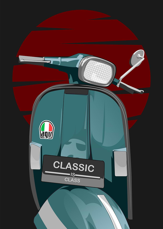 Green Vespa