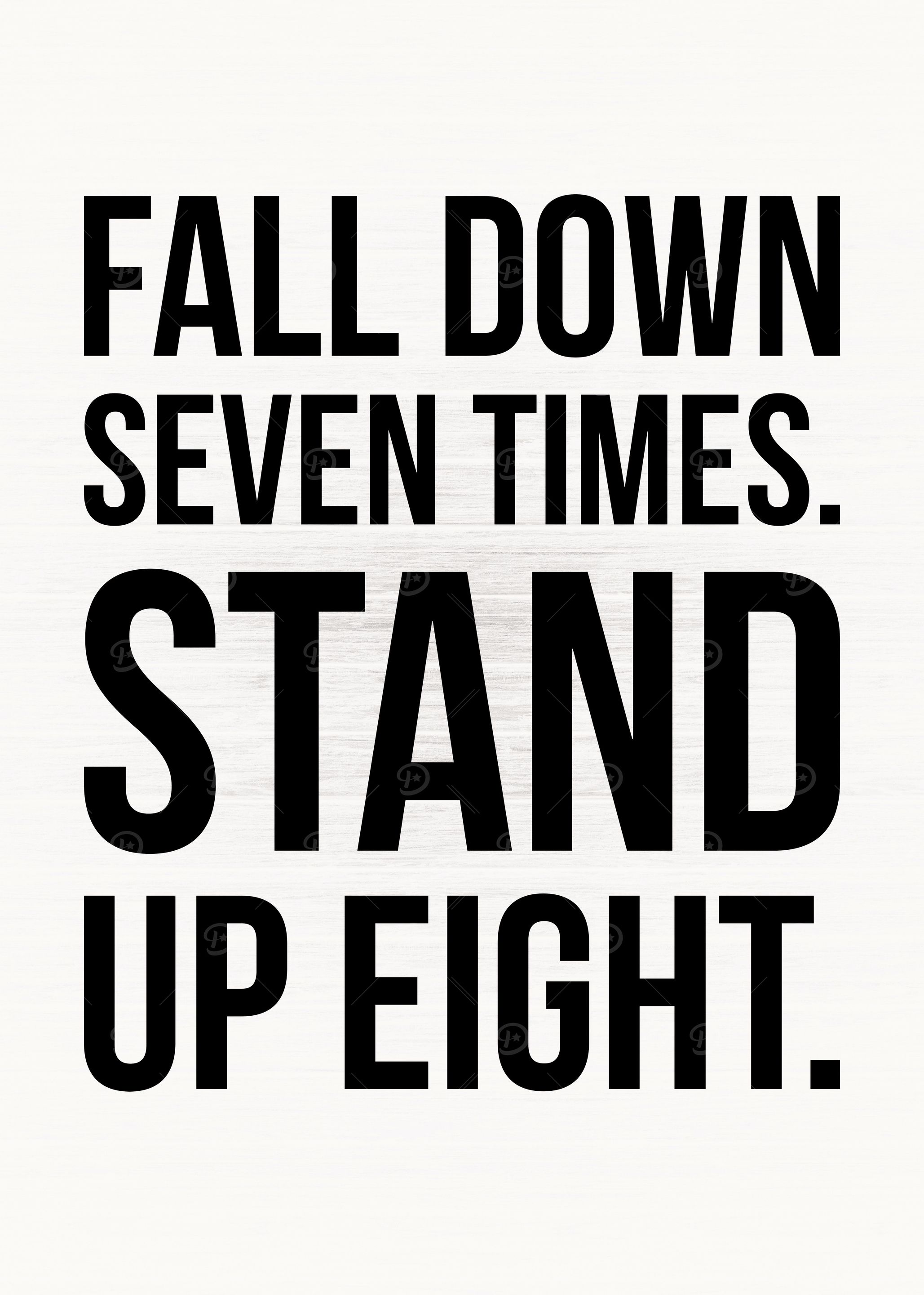 Fall and Stand Up Proverb