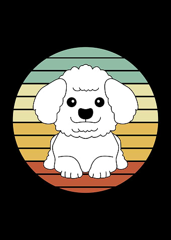 Toy Poodle Retro