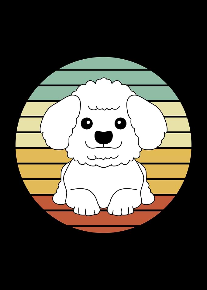 Toy Poodle Retro