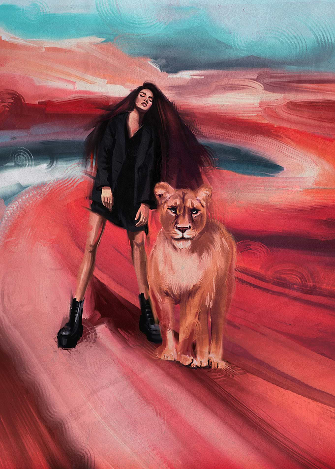 Girl with Tiger