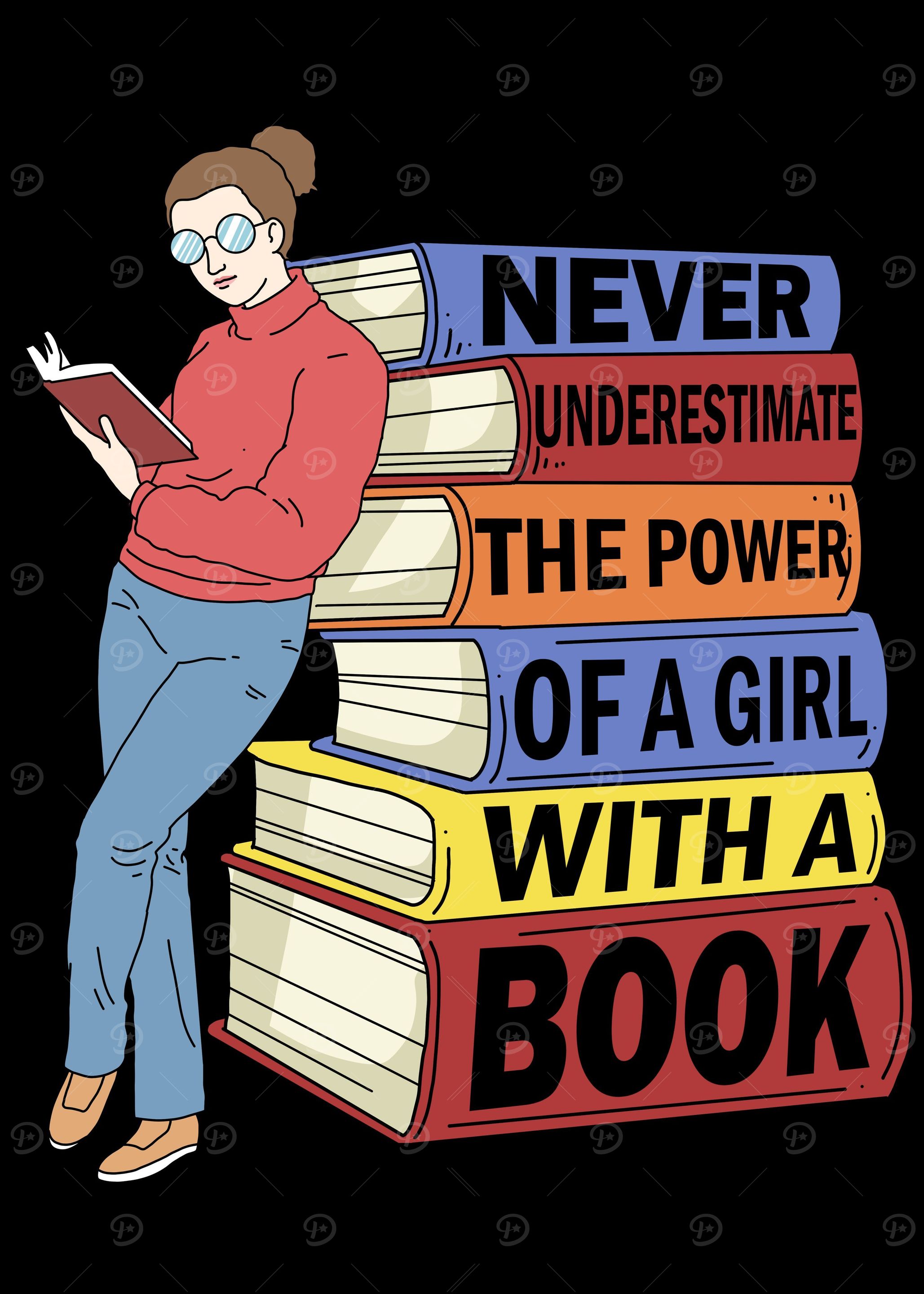 Power Girl With A Book