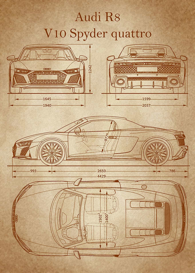 Audi R8 V10 Spyder old
