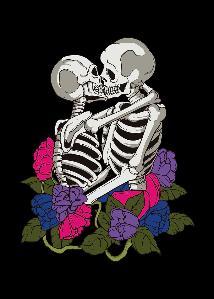 Bisexual Skeleton Bi Pride