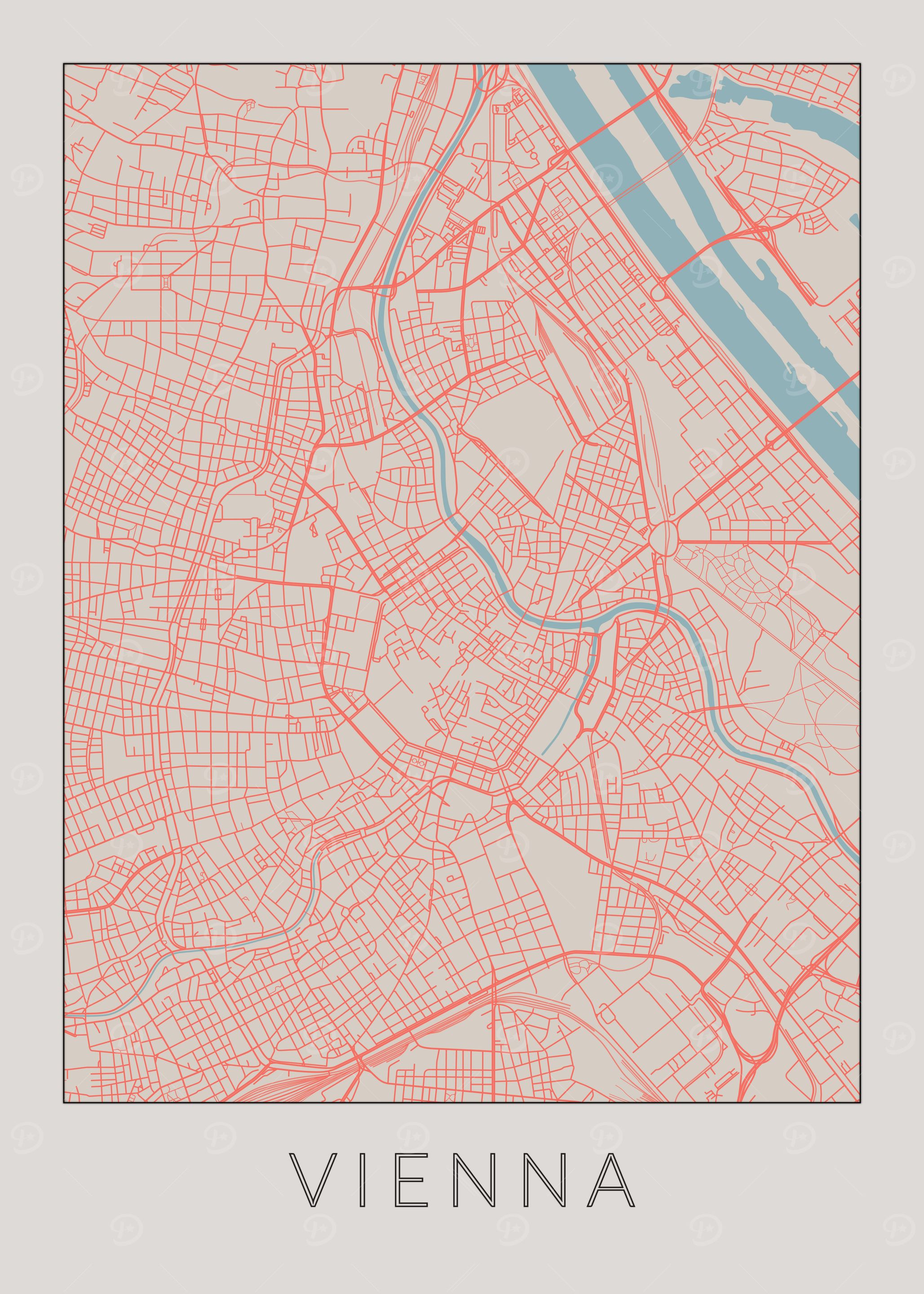 Vienna Vintage Map