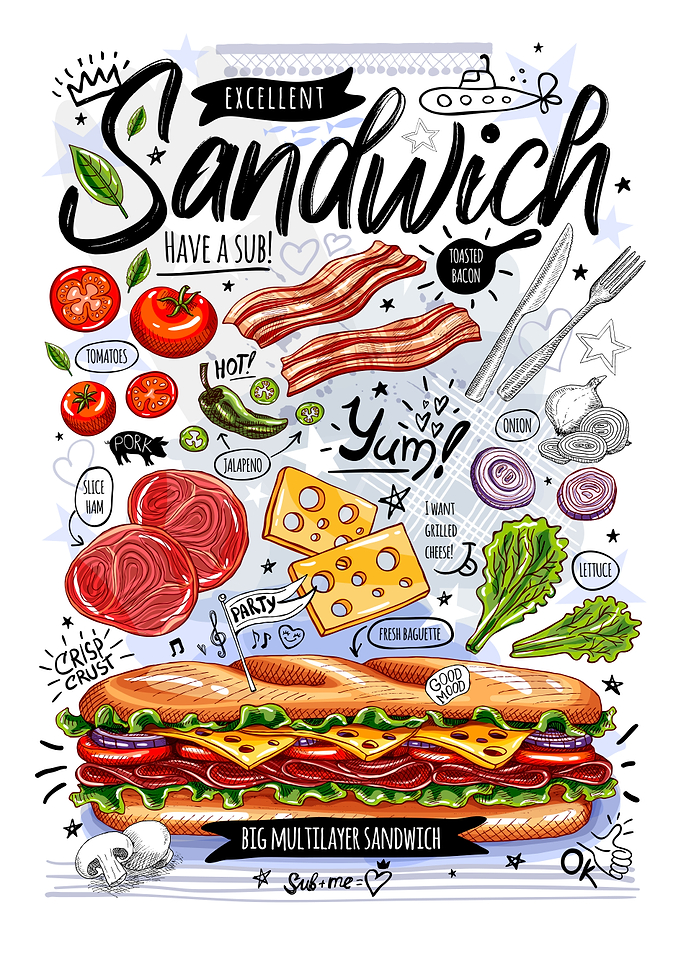 Fast Food Sandwich Sub