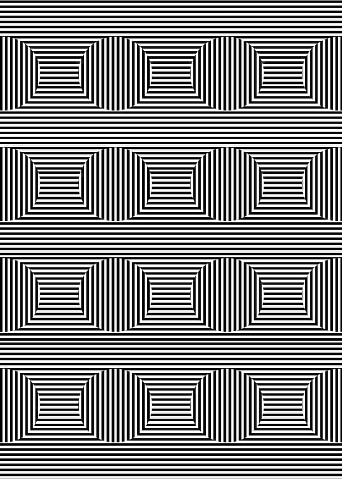 Optical illusion abstract