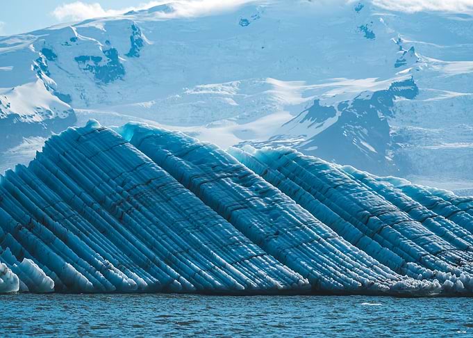 Iceland Ice and ice strata