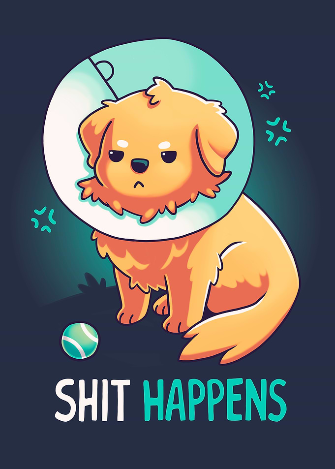 Shit Happens Retriever Dog