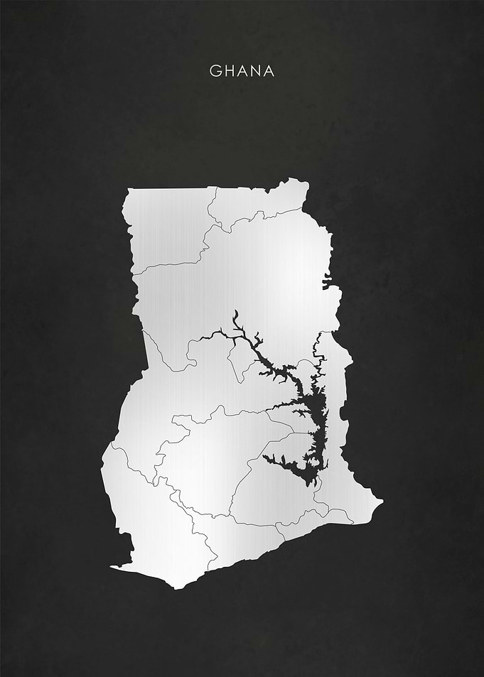 Silver Ghana Map