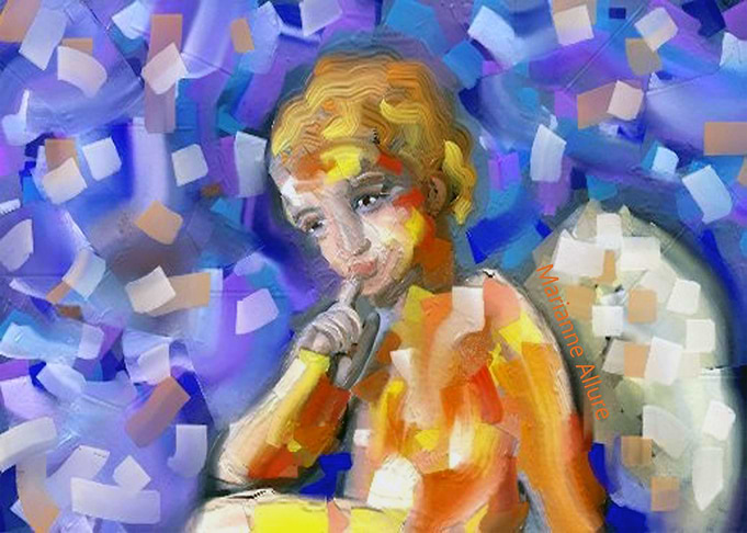 Angel abstract art