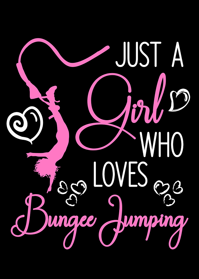 Girl bungee jumping